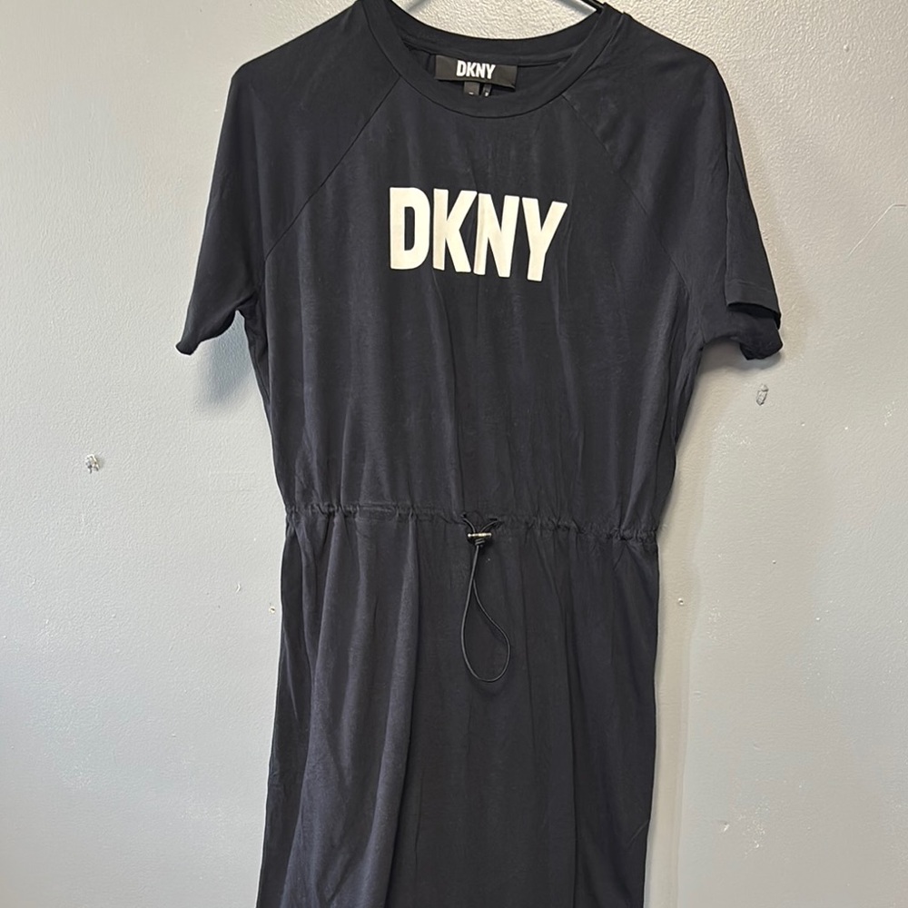 DKNY Navy Blue Drawstring Dress